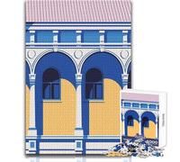 Architectural Facade with Arches And Columns Jigsaws 1000 Pieces for Teenagers Strategic Thinking Learning Game Ideal Meaningful Gift for Any Event Size 50x75cm
