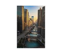 Architectural Facets Chicago，Jigsaw Puzzle for Adults 1000 Piece for Kids Age 12 Years Up Wooden Puzzles Educational Game（75x50cm）-AC30