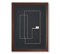 Architectural Forms Minimalist Framed Wall Art Print A4 (29.7×21cm) Walnut, Wall Decor for Living Room, Bedroom, Office & Home, Ready to Hang, Art Gift