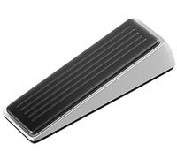 Architectural Hardware - Heavy Duty Zinc Door Stopper with Rubber Anti Scuff Grips (2 Pack) - Metal & Rubber Wedge Door Stoppers for Bottom of Door - Modern Door Stops - Doorstop Jam Door Wedge
