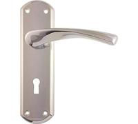 Architectural Hardware Howdens Bertelli Garda Polished Chrome Door Handles 1 Pair (Sash Lock Door Handle Set)