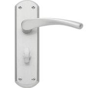 Architectural Hardware Howdens Bertelli Garda Satin Nickel Door Handles 1 Pair (Bathroom Lock Door Handle Set)