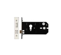 Architectural Horizontal Euro Profile Sash Lock 127mm Backset 152mm Case Heavy Duty Mortice Lock with Latch and Deadbolt Fittings Included (Polished Nickel)