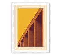 Architectural Lines Art Deco Framed Wall Art Print A1 (84.1×59.4cm) White, Wall Decor for Living Room, Bedroom, Office & Home, Ready to Hang, Art Gift