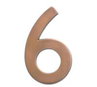 Architectural Mailboxes 3582AC-6 Brass 4-Inch Floating House Number, Antique Copper "6"