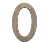 Architectural Mailboxes 3585AB-0 Brass 5-Inch Floating House Number 0, Antique Brass