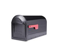 ARCHITECTURAL MAILBOXES 7900-1B-R-10 Barrington Postmount Mailbox, Black, L