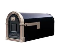 ARCHITECTURAL MAILBOXES BM16BSNEC Brunswick Post Mount, Black & Brushed Nickel, L