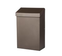 Architectural Mailboxes Modern Heritage Vertical Wall-Mounted Mailbox for Outside Rust-Resistant Galvanized Steel Metal Small Mail Box Bronze Moder