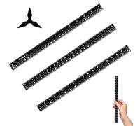 Architectural Metric Scale Ruler, Triangular Scale Ruler with 6 Metric Scales, Durable Aluminum Triangular Scale Rule for Architects, Engineers, Drafting and Students (Black)