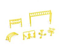 Architectural Model DIY Fitness Kit, Plastic, Monkey Bars, Abdominal Bench, Double Walker, Parallel Bars, Sport Model, For, Style to 2, Small