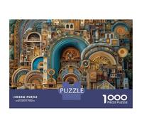 Architectural Patterns 1000 Piece Jigsaw Puzzle Paper for Adults Abstract Art Puzzle Game for Family Focus Home Decor 70x50cm/1000pcs