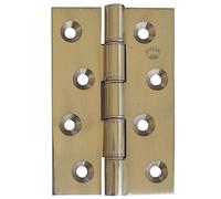 Architectural Phosphor Bronze Washered Hinge 102mm x 67mm x 3.5mm - Polished Brass