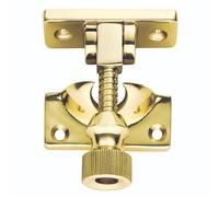 Architectural Quality Brighton Sash Fastener Boxed Traditional Window Hardware with Durable Metal Construction for Secure Closure and Classic Interior Styling (Polished Brass)