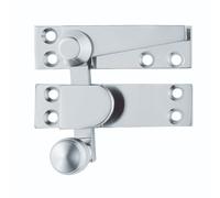 Architectural Quality Quadrant Sash Fastener Traditional Window Hardware with Durable Metal Construction for Secure Closure and Period Style Sash Windows (Satin Chrome)
