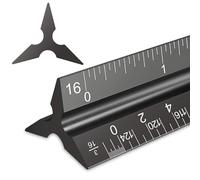 Architectural Scale Ruler, 12" Aluminum Architect Scale, Triangular Scale, Scale Ruler for Blueprint, Triangle Ruler, Drafting Ruler, Architect Ruler, Metal Scale Ruler, Architecture Ruler