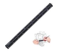 Architectural Scale Ruler, 12 Inch Aluminium Architect Triangular Scale Ruler Metric- 1:20, 1:25, 1:50, 1:75, 1:100, 1:125, Precise Drafting Rulers for Architects, Students, Draftsman, and Engineers