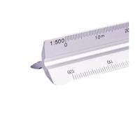 Architectural Scale Ruler 30cm Triangular Scale Ruler 1:20-1:500 Metal Plastic Straight Metric Architect Engineer Drafting Measure Tool(03 aluminum alloy)