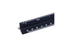 Architectural Scale Ruler 30cm Triangular Scale Ruler 1:20-1:500 Metal Plastic Straight Metric Architect Engineer Accurate Drafting Measure Tool(Black-1-150-Small)