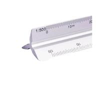 Architectural Scale Ruler 30cm Triangular Scale Ruler 1:20-1:500 Metal Plastic Straight Metric Architect Engineer Drafting Measure Tool(03 aluminum alloy)