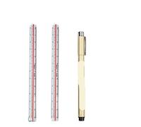 Architectural Scale Ruler 30cm Triangular Scale Ruler 1:20-1:500 Plastic Straight Metric Architect Engineer Accurate Drafting Measure Tool(2Pcs Large Set)