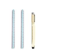 Architectural Scale Ruler 30cm Triangular Scale Ruler 1:20-1:500 Plastic Straight Metric Architect Engineer Accurate Drafting Measure Tool(2Pcs Small Set)