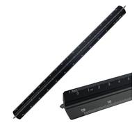 Architectural Scale Ruler, Aluminum Triangular Scale Ruler Metric 1:20, 1:25, 1:50, 1:75, 1:100, 1:125 Standard 12 Inch for Architects, Students, Draftsman and Engineers-Black