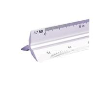Architectural Scale Ruler Triangular Scale Ruler 1:20-1:500 Alloy/Metal/Plastic Straight 30cm Architect/Engineer Accurate Drafting Measure Tool(Silver-1-150-Small)