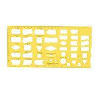 Architectural Template, Versatile Drawing Stencil, Geometric Measuring Tool, Hollow Design Ruler, Drafting Supplies for Professionals (4351)