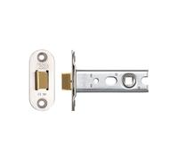 Architectural Tubular Latch 76mm with Radius Corner Satin Stainless Steel Forend - 57mm Backset
