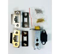 Architectural Tubular Latch for Internal Door Locks & Latches with Locks & Security in Dimension 75mm & Finish Satin Stainless Steel & Polished Brass