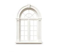 Architectural Window Model Gothic Frame Miniature Garden Ornament Dollhouse Detail Sand Table Accessory Craft Project Decor Lightweight Design Suitable for Interior Styling Model Building , White