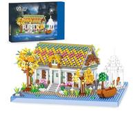 Architecture Beach House Building Blocks Set, 2710 PCS Micro Japanese Maple Tranquil Garden Building Kits, Mini Architectural Bricks Model Toys, Gifts for Adults and Kids