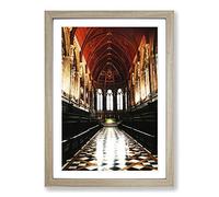 Architecture Church Cambridge Framed Print | A2 Oak Framed Wall Art | Ready to Hang | Modern Religious Picture | Living Room Bedroom Lounge Office