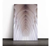 Architecture Church Ceiling Canvas Print | Gallery Wrapped 30mm Frame Wall Art | 20x14 inches | Ready to Hang | Modern Cityscape Picture | Living Room Bedroom Lounge Office