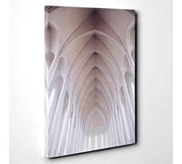 Architecture Church Ceiling Canvas Print | Gallery Wrapped 30mm Frame Wall Art | 30x20 inches | Ready to Hang | Modern Cityscape Picture | Living Room Bedroom Lounge Office