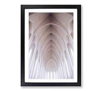 Architecture Church Ceiling Framed Print | A2 Oak Framed Wall Art | Ready to Hang | Modern Religious Picture | Living Room Bedroom Lounge Office