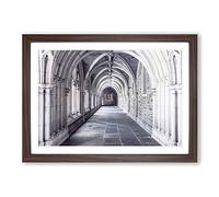 Architecture Church Ceiling Vol.2 Framed Print | A2 Walnut Framed Wall Art | Ready to Hang | Modern Religious Picture | Living Room Bedroom Lounge Office