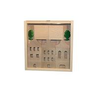 Architecture Component System No. 1 19.5 x 20.5 x 4.5 cm Components of Building Blocks of Wood Stones