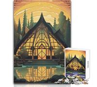 Architecture Contemporary 1000 Piece Jigsaw Puzzles for Adults Teenagers Creative Problem Solving Game Heartfelt Memorable Gift Idea Size 38x52cm