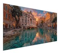 Architecture Diamond Art, 5D DIY Diamond Painting Kits Landscape, Square Full Drill Crystal Art Painting Kits for Adults Beginners, Cross Stitch Embroidery Crafts Pictures, Wall Decor, 44x20in J-6304