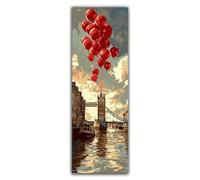 Architecture Diamond Art, Diamond Painting Balloon, 5D Round Full Drill Crystal Art Kits for Beginner, DIY Rhinestone Embroidery Mosaic Kits for Adults for Home Wall Room Decor Large 270x90cm F1-855