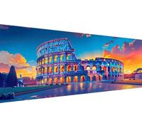 Architecture Diamond Art Kits for Adults, 5D DIY Full Drill Diamond Painting Rome Kits for Beginners, Gem Crafts Embroidery Pictures for Home Decoration, Mothers Day Gifts for Mum, 80x160cm Y1-362