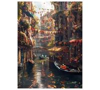 Architecture Diamond Painting Kits for Adults, 5D Full Drill City Diamond Art Kits Adults/Beginners, DIY Crystal Art Painting Canvas Pictures Arts and Crafts, Home Wall Decor Gifts 35x47inch L-Y19