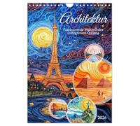 Architecture - Fascinating wonders of the world in filigree quilling UK-Version (Wall Calendar 2026 DIN A4 Portrait), CALVENDO 12 Month Wall Calendar