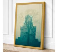 Architecture in Branches Canvas Wall Art Print 36x24 Inch