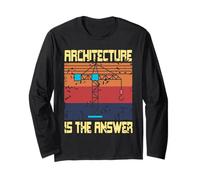 Architecture is The Answer Retro Funny Architect Present Long Sleeve T-Shirt