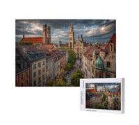 Architecture Jigsaw Puzzles for Adults 1500 Landscape Puzzle,Wooden Puzzles for Adults with Gift Box,Impossible Puzzle,Challenging High Difficulty Family Activity,Gifts for Men Women,87x57 cm,p888t