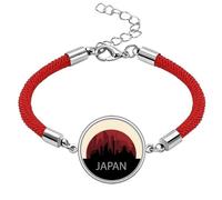 Architecture Landmark Outline Japan Lucky Red String Bracelet Rope Bracelet Handmade