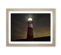 Architecture Lighthouse Beacon Modern Framed Print | A2 Oak Framed Wall Art | Ready to Hang | Modern Cityscape Picture | Living Room Bedroom Lounge Office